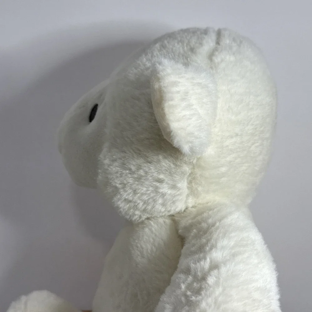 Kelly Toy Baby Lamb‎ Rattle Cream With Embroidered Eyes Plush Stuffed Animal 12